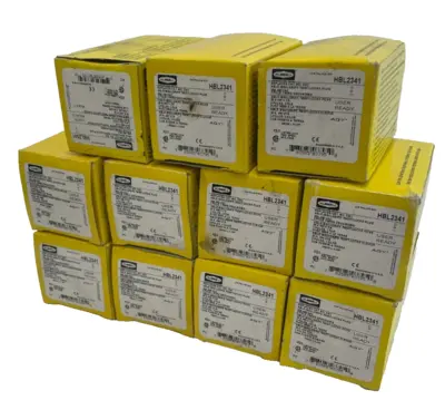 NEW HUBBELL HBL2341 TWIST LOCK PLUG 2P 20AMP 480VAC LOT OF 11