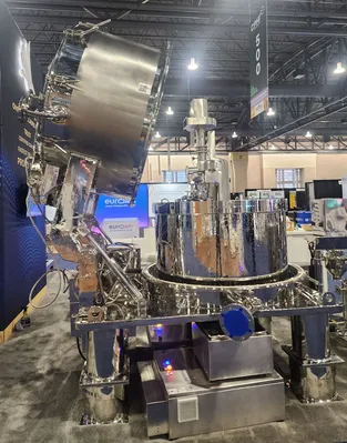 Stalwart SI-2 sanitary 48 x 24 perforate basket centrifuge, 316SS.