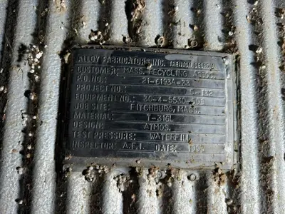 12,000 GALLON ALLOY FABRICATORS INC. 316L STAINLESS STEEL TANK