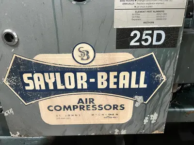 USED 1999 SAYLOR-BEALL 25DR SCREW TYPE AIR COMPRESSOR