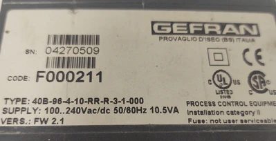 USED GEFRAN 40B-96-4-10-RR-R-3-1-000