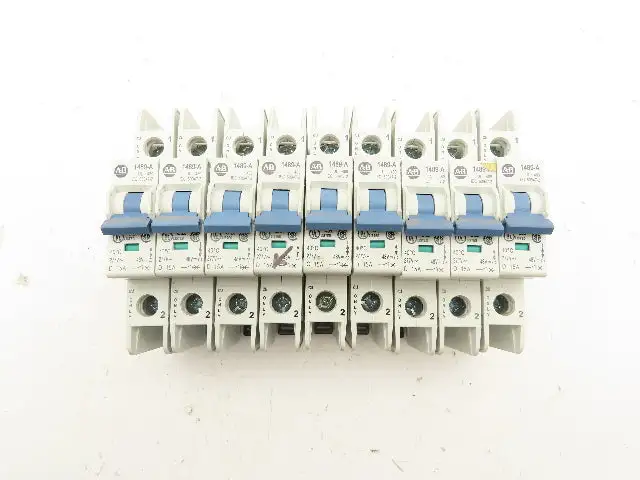 Allen Bradley 1489-A1D150 Circuit Breaker 1 Pole 15A Lot of 9