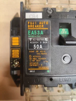 Fuji Auto Breaker EA53 ABB3BEA-050 Circuit Breaker 50A