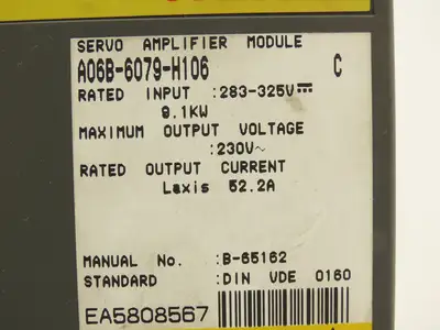 Fanuc A06B-6079-H106 Servo Amplifier Module 9.1kW 230V 52.2A- READ