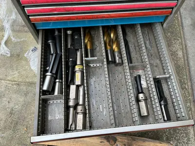 USED MILLING MATERIAL/ FREESMATERIAAL / MAHLGERÄTE APART OR WHOLE CABINET/ NEW NEW NEW