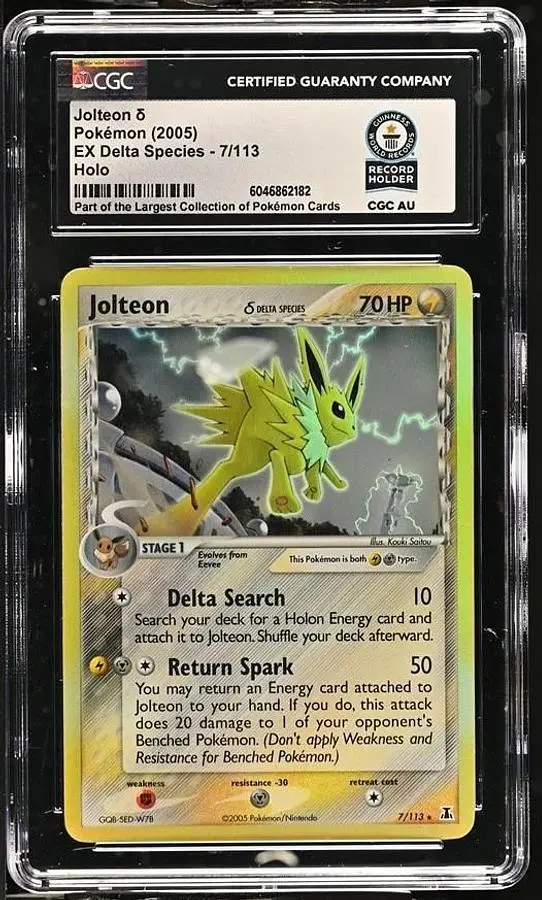 2005 POKEMON EX DELTA SPECIES JOLTEON δ #7 HOLO RARE CGC WORLD RECORD 1/1
