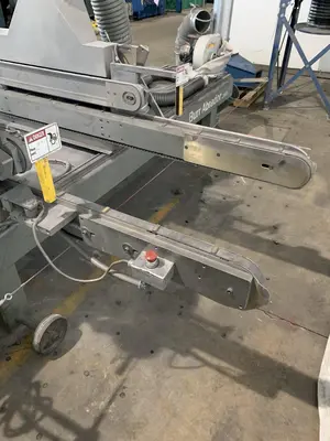 96" X 96" BURR-ABRADOR TOP SIDED DEBURRING MACHINE. STOCK # 0746323