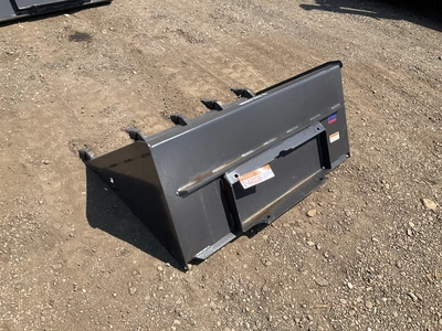 New old stock Paladin 44” high capacity bucket with teeth for a mini skid steer, welded on cutting e...