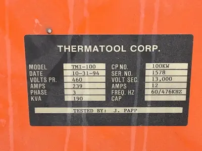 Used 1994 THERMATOOL TMI100 Welding Machinery (Other) Ohio US | HGR 24 #1506580