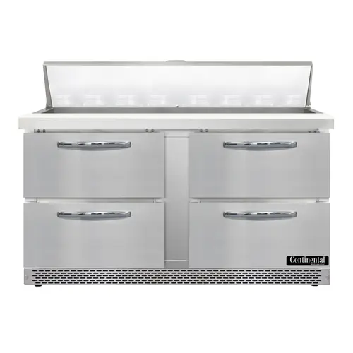 Continental D60N16-FB-D 60" Designer Line Sandwich/salad Prep Table W/ Refrigerated Base, 115v