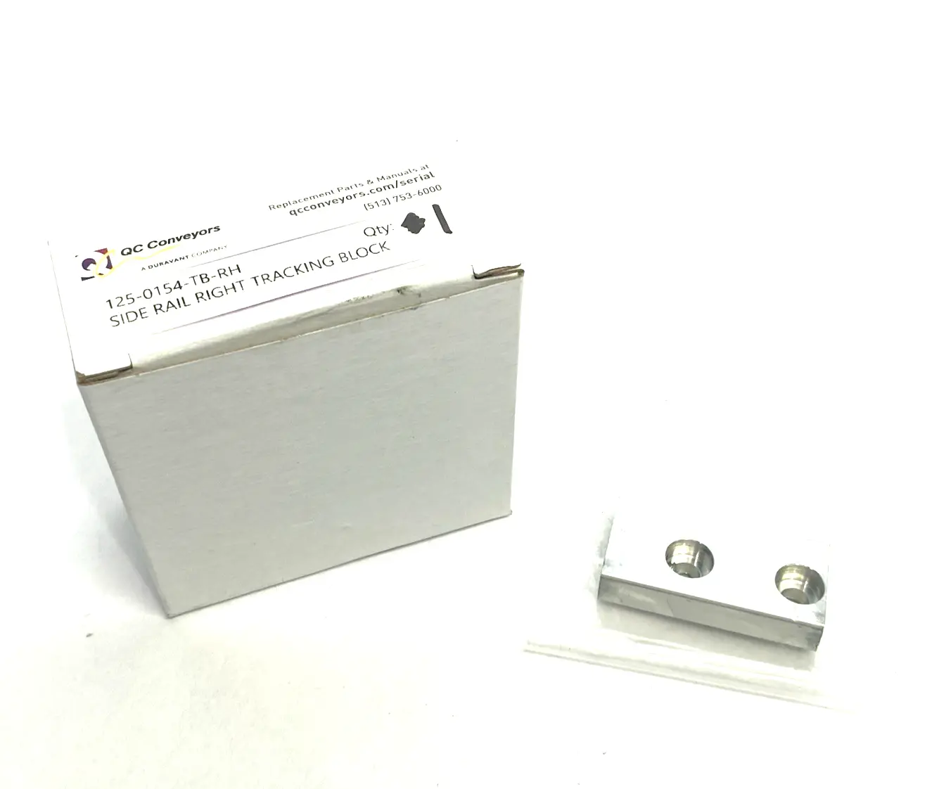 New | in-Stock QC Conveyors Side Rail Right Tracking Block Conveyor Parts Michigan US | Maverick Industrial Sales #1395627