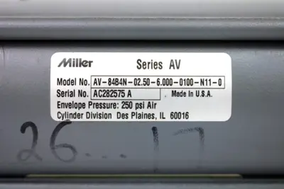 USED MILLER FLUID POWER AV-84B4N-02.50-6.00-0100-N11-0