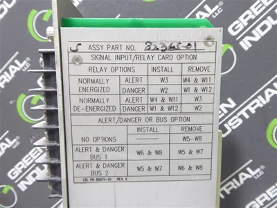 Bently Nevada 3300 Series Signal Relay Board 82365-01 Board Rev. Y Used