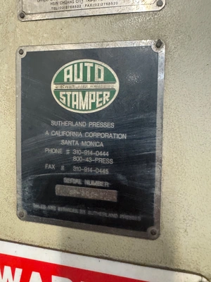 1993 SEYI SUTHERLAND SNC-110 PRESSES, GAP FRAME, SINGLE CRANK | Wheeler Machinery Sales (3)