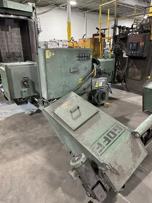 USED 2008 GOFF 3672-D SPINNER HANGER SHOT BLASTING MACHINE