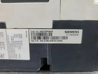 USED Siemens 3VL2106-2GE33-0AA0 HDX3P060F 60A Molded Case Circuit Breaker