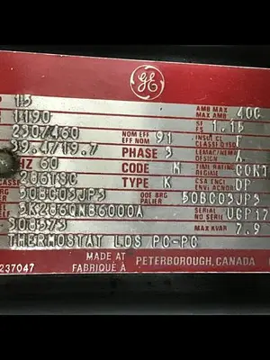 USED GENERAL ELECTRIC 5K286QNB6000A