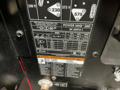 Used LINCOLN ELECTRIC POWER MIG® 260 SINGLE PHASE MIG WELDER POWER SOURCE WITH 208 - 575 INPUT VOLTAGE, 300 AMP MAX OUTPUT Mig Welders Michigan US | Miedema Asset Management Group #1424987