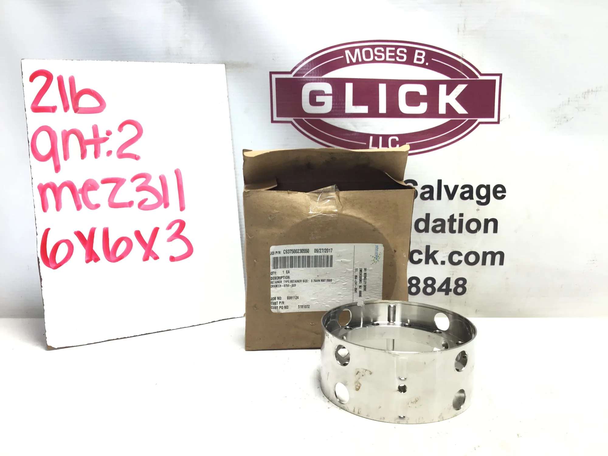 JOHN CRANE MAT 0550 RETAINER 3.750