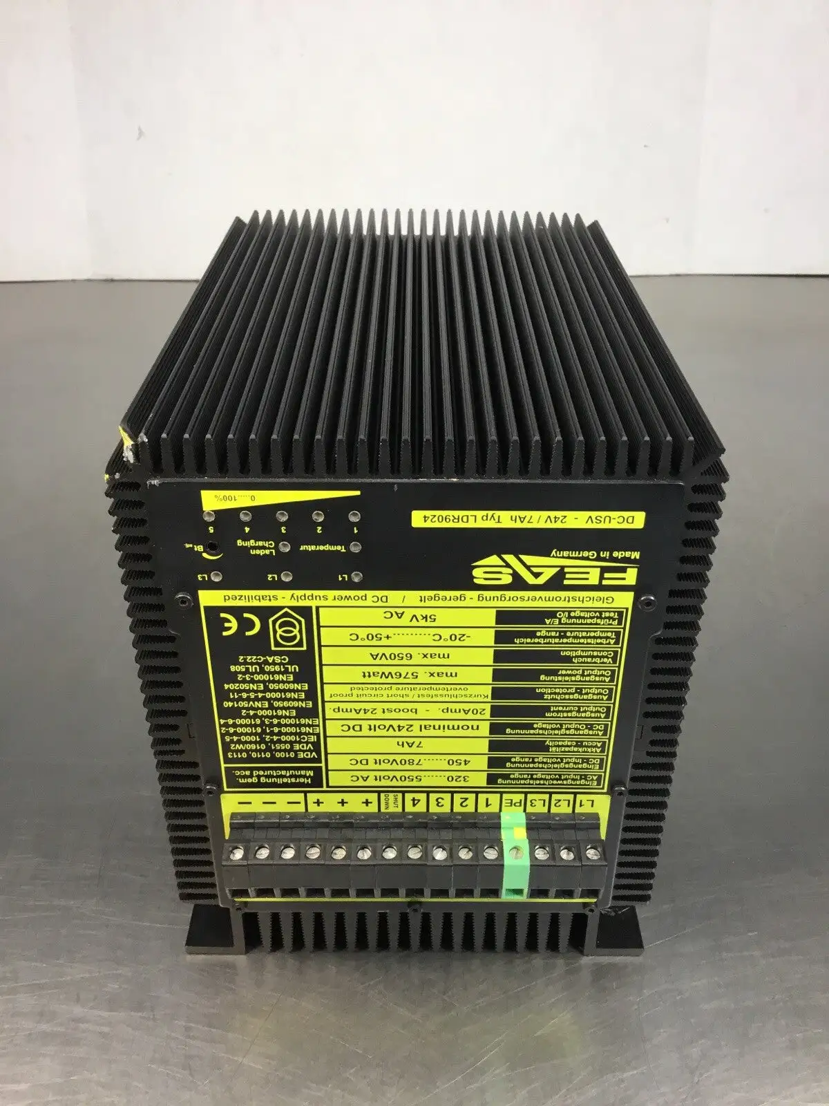 FEAS Typ LDR9024 DC-USV-25V / 7Ah Stabilized DC Power Supply 4E