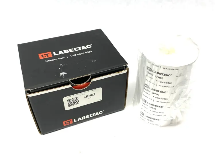 Used LABELTAC PRO MODEL STANDARD PRINT RIBBON 4.33" X 984' ROLL, WHITE Label Printers | Maverick Industrial Sales #1099021