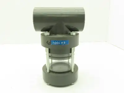 Plast-o-matic EA100V 1" Shutoff Valve Double Action Pneumatic Powered