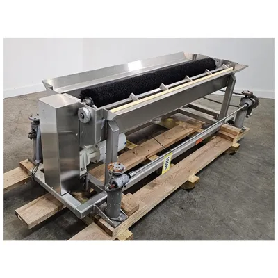 Used 1/2HP Motorized Sanitary Conveyor Belt Washing System - 54"W