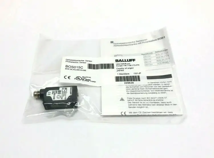 New | in-Stock Balluff BOS015C Photoelectric Retroreflective Sensor Photoelectric Sensors Michigan US | Maverick Industrial Sales #1410633