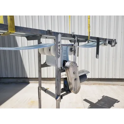 Used 16' W x 10' Long Stainless Steel Sanitary Plastic Link Belt Conveyor