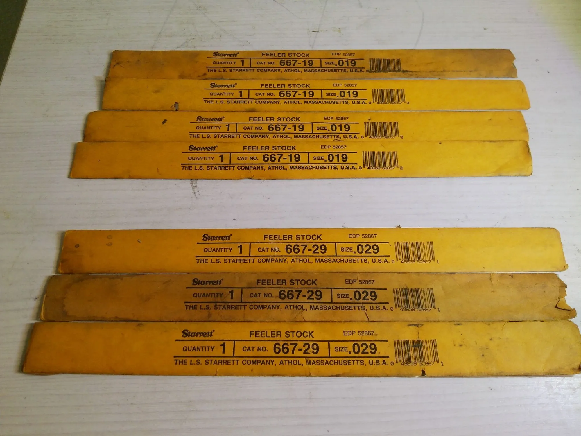 USED STARRETT Shim Stock