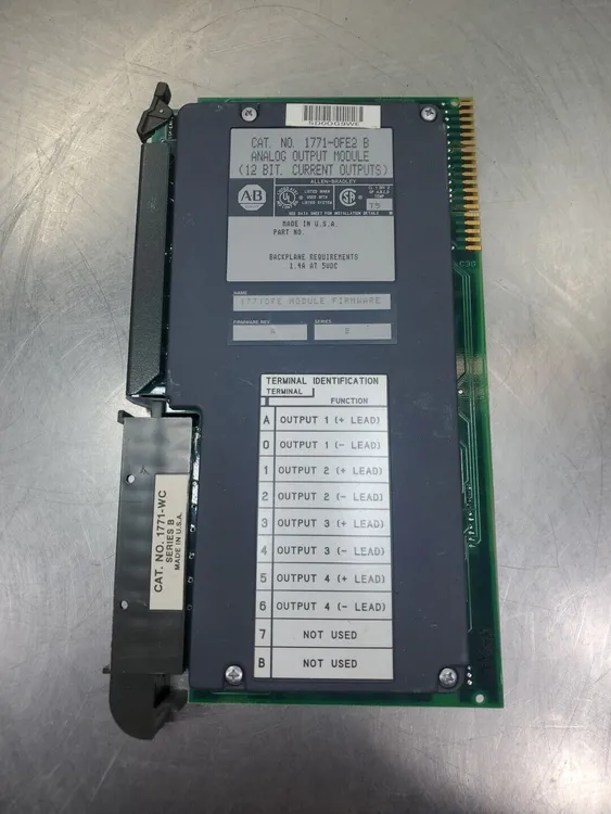 Used Allen-Bradley 1771-OFE2/B (1771-WC) PLC Input & Output | Palmetto Automation #1156613