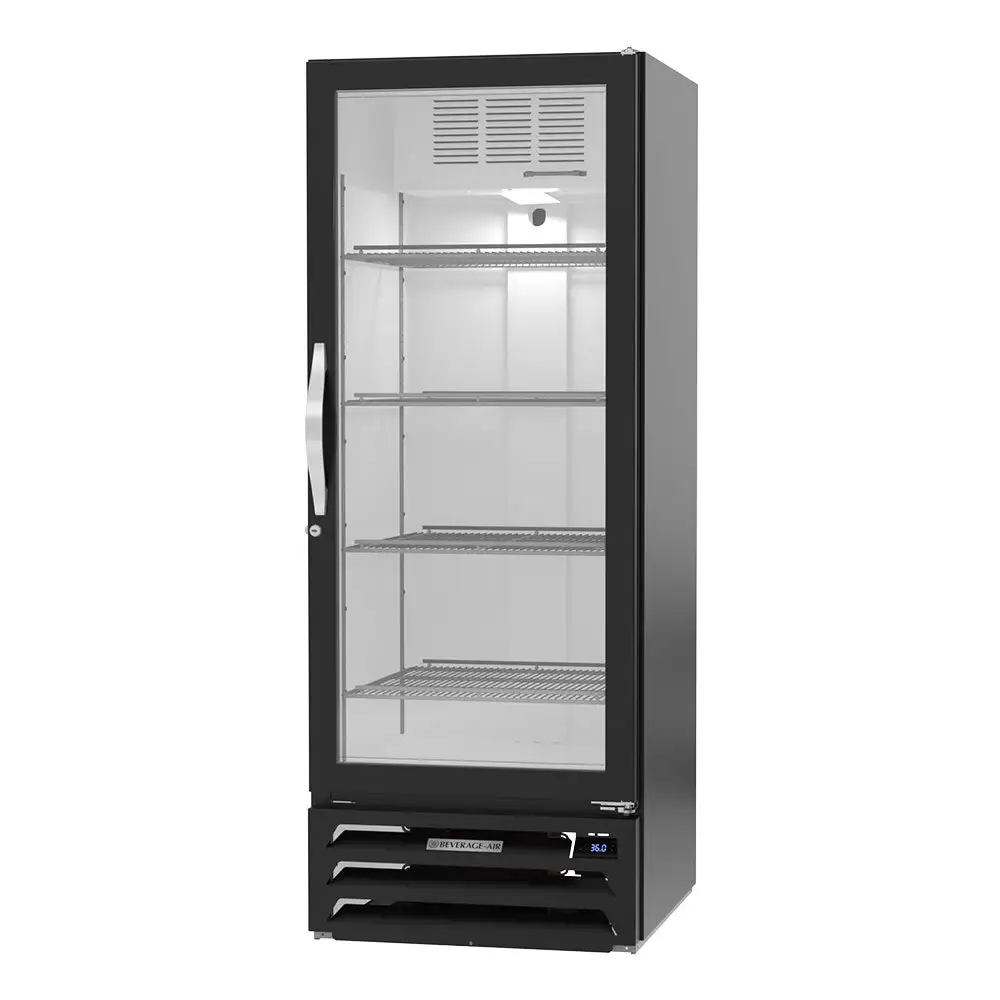 Beverage-Air MMR12HC-1-B 24 1/8" Marketmax® One Section Glass Door Merchandiser - (1) Right Hinge Door, Black, 115v