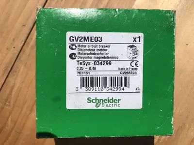 Used SCHNEIDER ELECTRIC GV2ME03 Switchgears British Columbia CA | Lenmark #244345