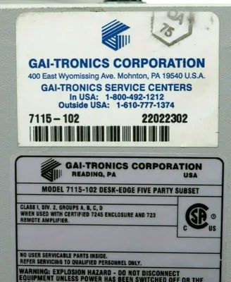 NEW GAI-TRONICS 7115-102 SUBSET 5 PARTY DESK PHONE 7115102