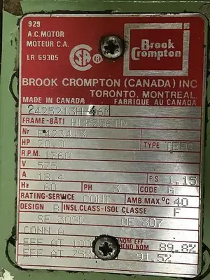 USED BROOK CROMPTON 2425213H-46M