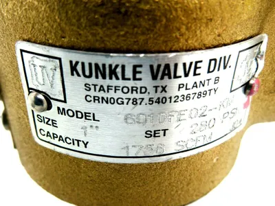 NEW KUNKLE 6010FE02-KM VALVE 6010FE02-KM 1"