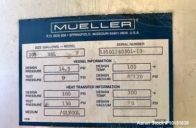 Used MUELLER CORP _UNKNOWN_ Jacketed Tanks Illinois US | Aaron Equipment #1424746