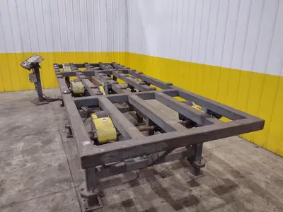 16' POWERED INFEED TABLE, USED FOR LOADING SHEETS IN A SHEAR / BRAKE: YOBRO #24335