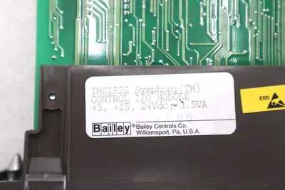 BAILEY INFI 90 +5/15/24VDC 3.5VA I/O CONTROL MODULE IMCIS12 #K-1609