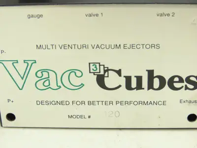 Vac 3 Cubes 120 Multi Venture Vacuum Ejector W Digital Pressure Sensor