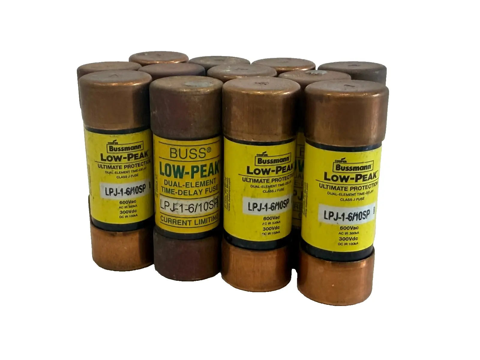 NEW 12 COUNT BUSSMANN LPJ-1-6/10SP FUSES LPJ1610SP
