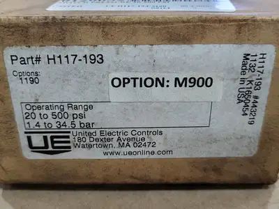 New | in-Stock UNITED ELECTRIC H117-193 Switchgears British Columbia CA | Lenmark #240766