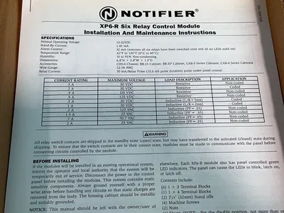 New | in-Stock NOTIFIER XP6R Input / Output Modules Ohio US | HGR 24 #1251140