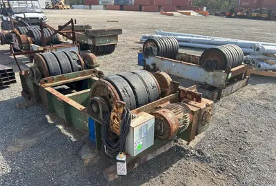120 TON (240,000 LBS) RANSOME PANDJIRIS POWERED TANK TURNING ROLLS, POWER & IDLER: STOCK #23142