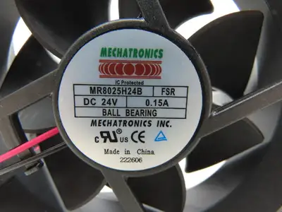 Mechatronics MR8025H24B-FSR Cooling Fan 80 x 80 x 25mm 24VDC 2 Wire Lot Of 6