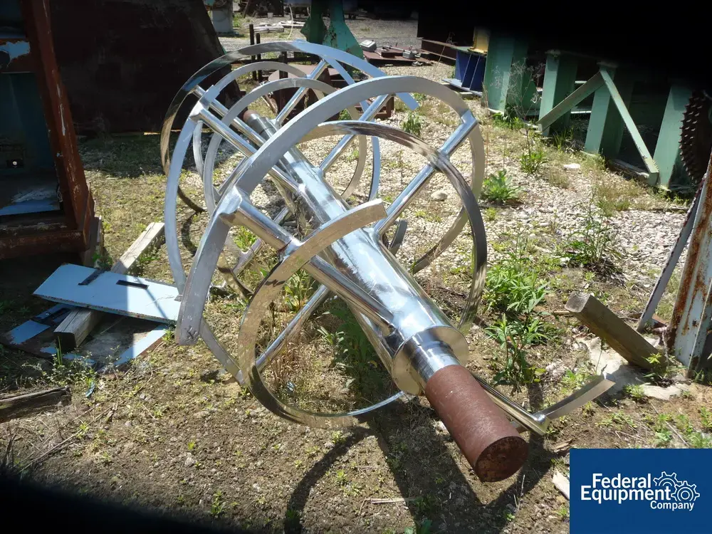 USED Young Industries 150 Cu Ft Ribbon Blender Shaft