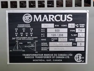 Used MARCUS MT300A1 Transformers British Columbia CA | Lenmark #265647