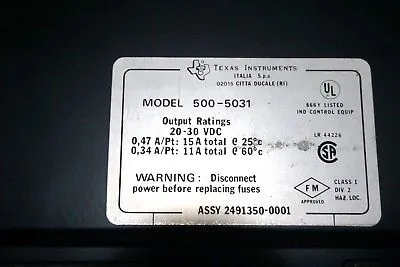USED TEXAS INSTRUMENTS 500-5031 OUTPUT MODULE 5005031
