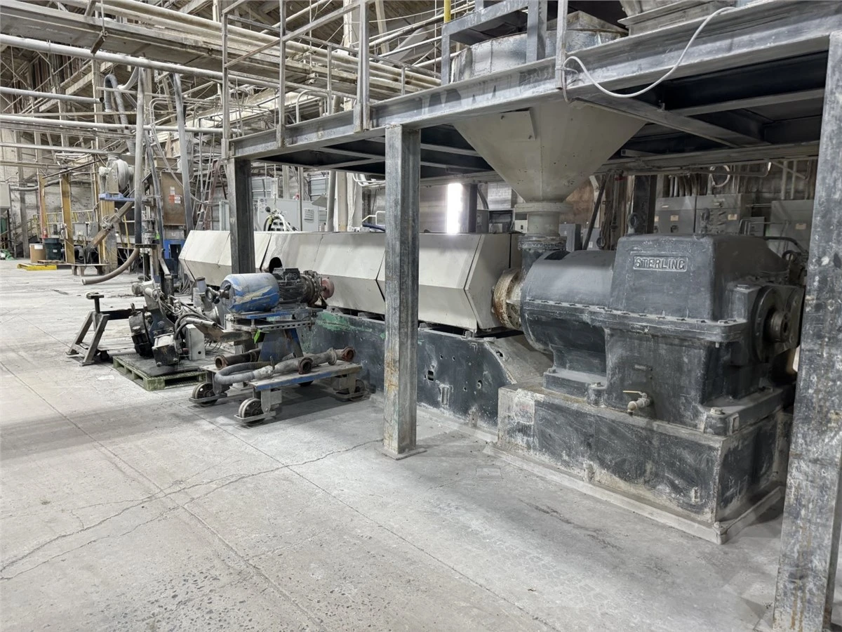 8" Sterling Extruder, 32:1 L/D, 500 HP AC Motor With New Drive In 2021