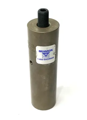 USED BRANSON ULTRASONIC HORN SILVER BOOSTER 1-1/2” DIAMETER, SOLID